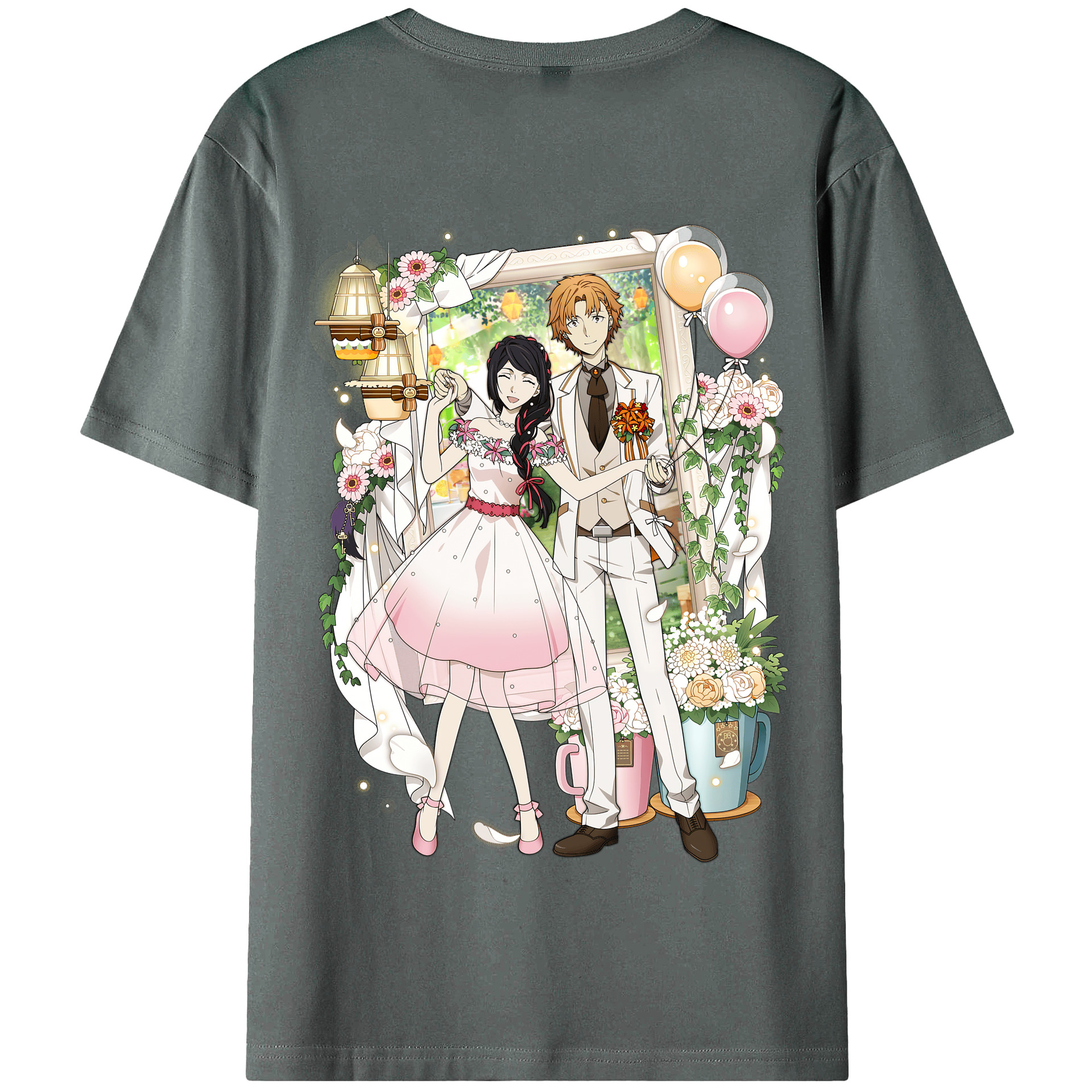 （画像用） 文豪ストレイドッグス Bungo Stray Dogs 綿100％半袖Tシャツ（背面プリント）